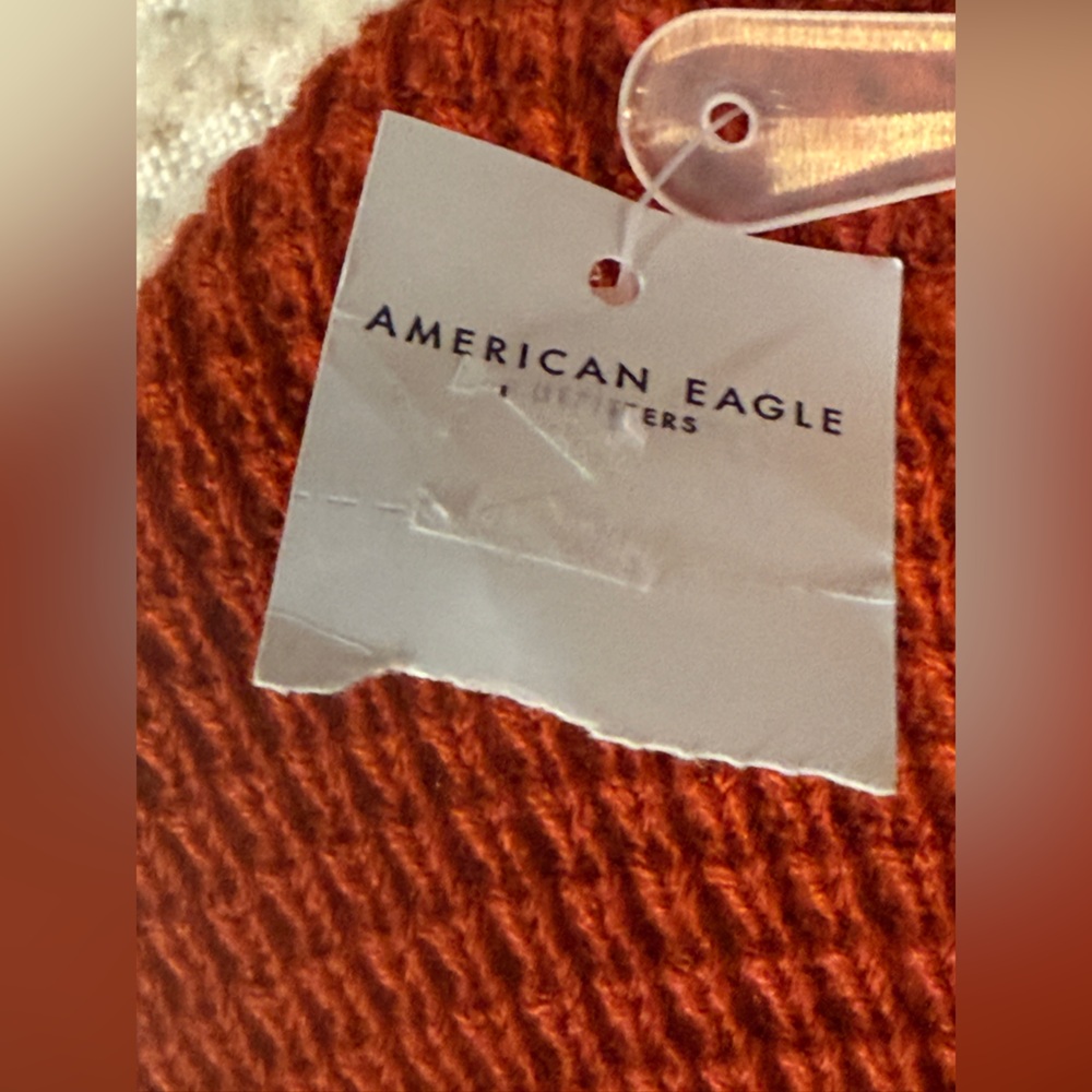 NWT American Eagle Rust Waffle Knit Beanie - Picture 6 of 6